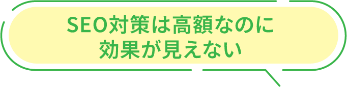SEO対策は高額なのに効果が見えない