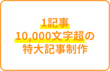 1記事10,000文字超の特大記事制作