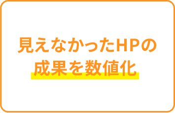 見えなかったHPの成果を数値化