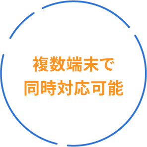 複数端末で同時対応可能