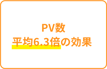 PV数平均6.3倍の効果