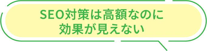 SEO対策は高額なのに効果が見えない