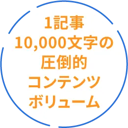 1文字10,000文字の圧倒的コンテンツボリューム
