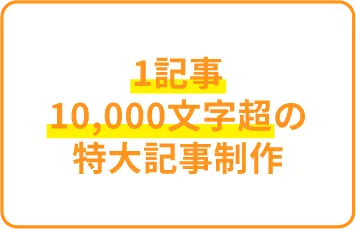 1記事10,000文字超の特大記事制作
