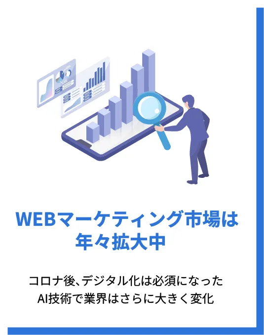 WEBマーケティング市場は年々拡大中